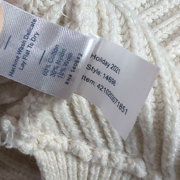 Marine Layer Sweater Womens Medium Ivory Skylar Turtleneck Classic Preppy - Picture 7 of 9